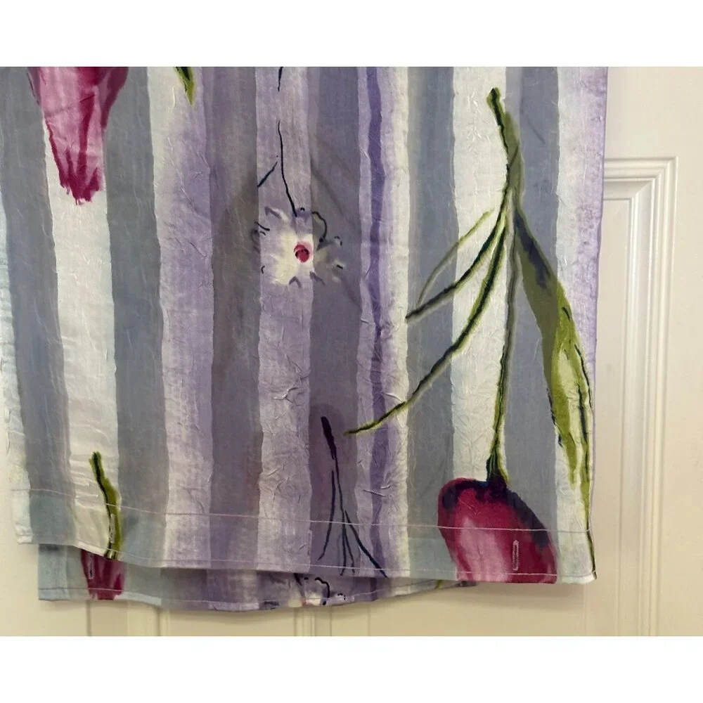 Colorful Shower Polyester Print Curtains Purple Green Pink